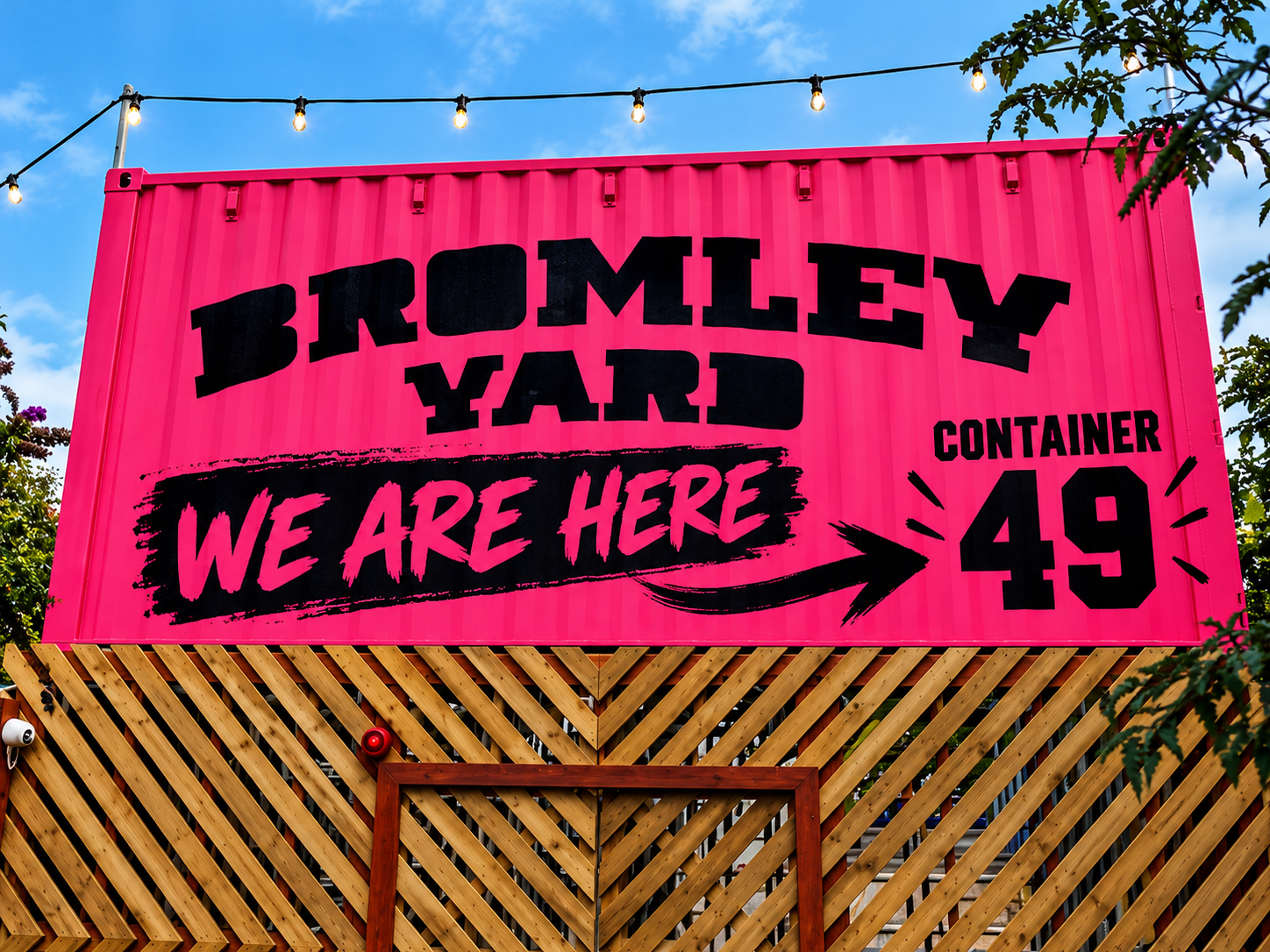 Bromley Yard signage — Container 49, Bromley Street, Manchester